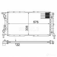Радиатор охлаждения двигателя MAHLE ORIGINAL CR 1441 000S 1437584823 B75 B5L9 - Изображение 6