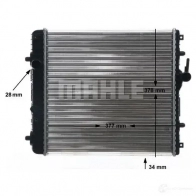 Радиатор охлаждения двигателя MAHLE ORIGINAL 0 3OW6LP 1437636348 CR 837 001S - Изображение 8