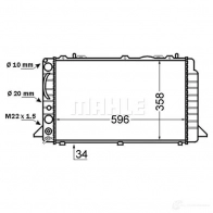Радиатор охлаждения двигателя MAHLE ORIGINAL 1437588105 CR 396 000S TME EG - Изображение 8
