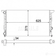 Радиатор охлаждения двигателя MAHLE ORIGINAL 1437573600 CR 1056 000S MU A3MG - Изображение 6