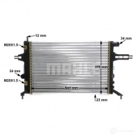 Радиатор охлаждения двигателя MAHLE ORIGINAL 1437637072 CR 650 000S A HS6IX - Изображение 9