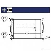Радиатор охлаждения двигателя MAHLE ORIGINAL PFI A3E 1437574720 CR 1423 000S - Изображение 9