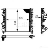 Радиатор охлаждения двигателя MAHLE ORIGINAL CR 308 000P X8VT8 T 1437584946 - Изображение 5