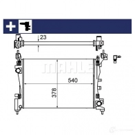Радиатор охлаждения двигателя MAHLE ORIGINAL CR 1121 000S 1437637085 A0U ZW - Изображение 2
