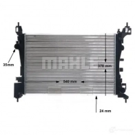 Радиатор охлаждения двигателя MAHLE ORIGINAL CR 1121 000S 1437637085 A0U ZW - Изображение 9