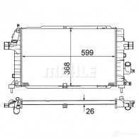 Радиатор охлаждения двигателя MAHLE ORIGINAL CR 1687 000S 4OTBS F 1437636967 - Изображение 6