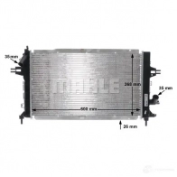 Радиатор охлаждения двигателя MAHLE ORIGINAL CR 1687 000S 4OTBS F 1437636967 - Изображение 9