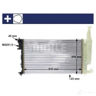 Радиатор охлаждения двигателя MAHLE ORIGINAL CR 596 000S NWJN6 VA 1437573869 - Изображение 10