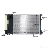 Радиатор охлаждения двигателя MAHLE ORIGINAL CR 495 000S 1437574029 3ZM 13 - Изображение 8