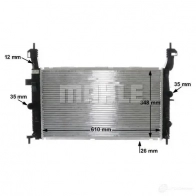 Радиатор охлаждения двигателя MAHLE ORIGINAL DANV AIE 1437587813 CR 833 000S - Изображение 9