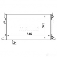 Радиатор системы охлаждения MAHLE ORIGINAL 1437574240 EO IG3NK CR607000S - Изображение 6