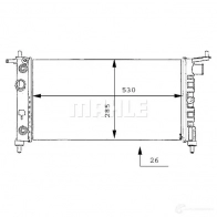 Радиатор охлаждения двигателя MAHLE ORIGINAL 1N0 Q25 1437636755 CR 269 000S - Изображение 8