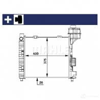 Радиатор охлаждения двигателя MAHLE ORIGINAL H2WYEG I 1437636768 CR 322 000S - Изображение 9