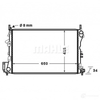Радиатор охлаждения двигателя MAHLE ORIGINAL CR 763 000S 1437581915 D8GZ ZT - Изображение 4