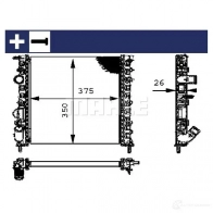 Радиатор охлаждения двигателя MAHLE ORIGINAL CR 308 000S 1437636739 1E50 AG - Изображение 9