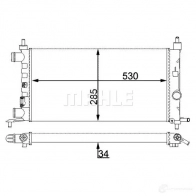 Радиатор охлаждения двигателя MAHLE ORIGINAL 99X UNH6 1437574144 CR 735 000S - Изображение 6