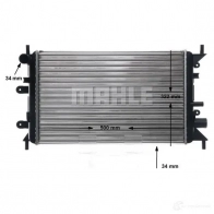 Радиатор охлаждения двигателя MAHLE ORIGINAL W I6WO5 1437584482 CR 377 000S - Изображение 8