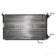Радиатор охлаждения двигателя MAHLE ORIGINAL 1437574161 CR 753 000S PU FJDH2 - Изображение 9