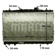 Радиатор охлаждения двигателя MAHLE ORIGINAL CR 1285 000P 1437575999 C6Y FJU3 - Изображение 6