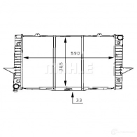 Радиатор охлаждения двигателя MAHLE ORIGINAL CR 165 000S 1437576058 E YHSV3 - Изображение 6