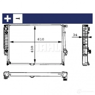 Радиатор охлаждения двигателя MAHLE ORIGINAL 0H0K U1 CR 326 001S 1437576524 - Изображение 2