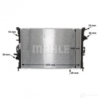 Радиатор охлаждения двигателя MAHLE ORIGINAL 1437576581 KN9 4NK CR 1748 000S - Изображение 9