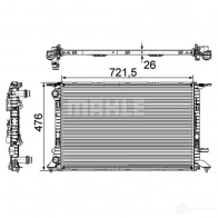 Радиатор охлаждения двигателя MAHLE ORIGINAL 91YXU Y CR 905 000P 1437575750 - Изображение 4