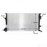 Радиатор охлаждения двигателя MAHLE ORIGINAL 1437580774 CR 21 000S CIG84 M8 - Изображение 8