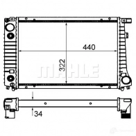 Радиатор охлаждения двигателя MAHLE ORIGINAL 1437581343 6HU 7NJ4 CR 117 000S