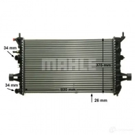 Радиатор охлаждения двигателя MAHLE ORIGINAL HTHJ FI8 1437579233 CR 531 000P - Изображение 7