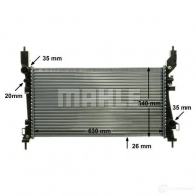 Радиатор охлаждения двигателя MAHLE ORIGINAL T R0HR0 CR 1122 000P 1437576571 - Изображение 7