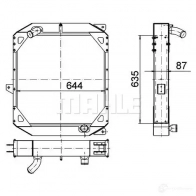 Радиатор охлаждения двигателя MAHLE ORIGINAL CR 1554 000P 9HCD7Y W 1437636212 - Изображение 1