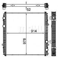 Радиатор охлаждения двигателя MAHLE ORIGINAL 928 J6 1437636239 cr1262000p - Изображение 1