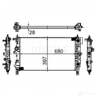 Радиатор охлаждения двигателя MAHLE ORIGINAL AA6 R0 CR 1011 000S 1437576742 - Изображение 6