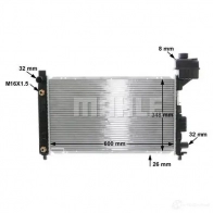 Радиатор охлаждения двигателя MAHLE ORIGINAL CR 323 000S A 2F5H 1437577241 - Изображение 8