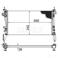 Радиатор охлаждения двигателя MAHLE ORIGINAL Y H1P8 1437576757 CR 1120 000P - Изображение 4