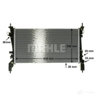 Радиатор охлаждения двигателя MAHLE ORIGINAL Y H1P8 1437576757 CR 1120 000P - Изображение 7