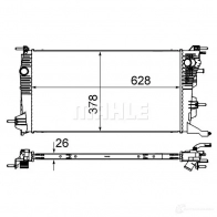 Радиатор охлаждения двигателя MAHLE ORIGINAL CR 840 000S T9KF XE 1437577416 - Изображение 6