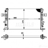 Радиатор охлаждения двигателя MAHLE ORIGINAL CR 574 000P 1437577874 PQ2 6S - Изображение 4