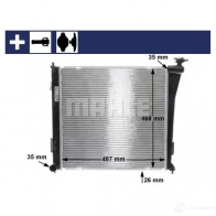 Радиатор охлаждения двигателя MAHLE ORIGINAL 1437576075 CR 848 000S G ZLLI6 - Изображение 10