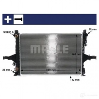 Радиатор системы охлаждения MAHLE ORIGINAL CR1547000S 1437579444 R0J W08 - Изображение 10