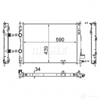 Радиатор охлаждения двигателя MAHLE ORIGINAL CR 1075 000S 1437578592 1YQZT E - Изображение 4