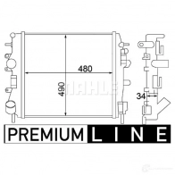 Радиатор охлаждения двигателя MAHLE ORIGINAL 1437578566 CR 1507 000P WC73I 81 - Изображение 2
