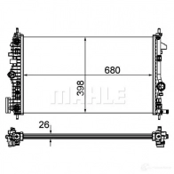 Радиатор охлаждения двигателя MAHLE ORIGINAL CR 1103 000P 6VEQ9 F 1437579224 - Изображение 4