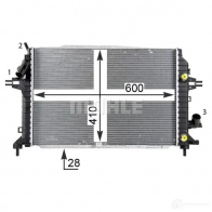 Радиатор охлаждения двигателя MAHLE ORIGINAL 1437579637 E ZQAH6 CR 1857 000P - Изображение 5