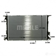 Радиатор охлаждения двигателя MAHLE ORIGINAL 6 BW66V7 CR 1022 000P 1437579219 - Изображение 6