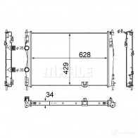 Радиатор охлаждения двигателя MAHLE ORIGINAL 1437579420 8JH 3NR CR 1076 000S - Изображение 4