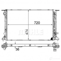 Радиатор охлаждения двигателя MAHLE ORIGINAL CR 1134 000S 1437579660 S 62D94Q - Изображение 8