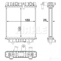 Радиатор охлаждения двигателя MAHLE ORIGINAL CR 1966 000P 1437579662 HO8P4C G