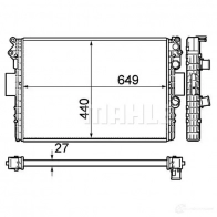 Радиатор охлаждения двигателя MAHLE ORIGINAL 1437579661 4TOHB ZK CR 1106 000P - Изображение 4